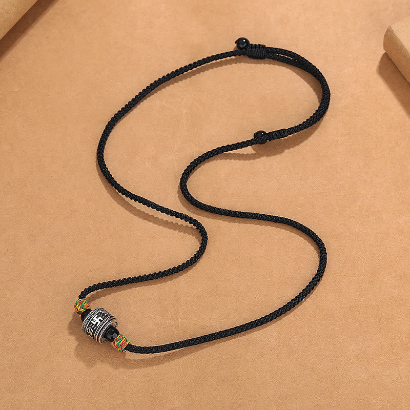 Buddha Stones Tybet Om Mani Padme Hum Swastyka PiXiu Miedziany Naszyjnik Mądrości Lina Wisiorek - image 3