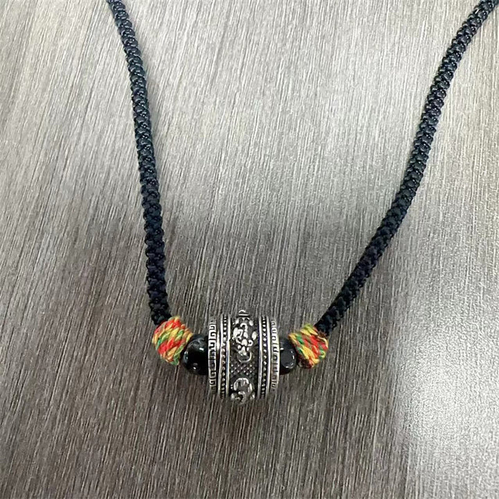 Buddha Stones Tybet Om Mani Padme Hum Swastyka PiXiu Miedziany Naszyjnik Mądrości Lina Wisiorek - image 8