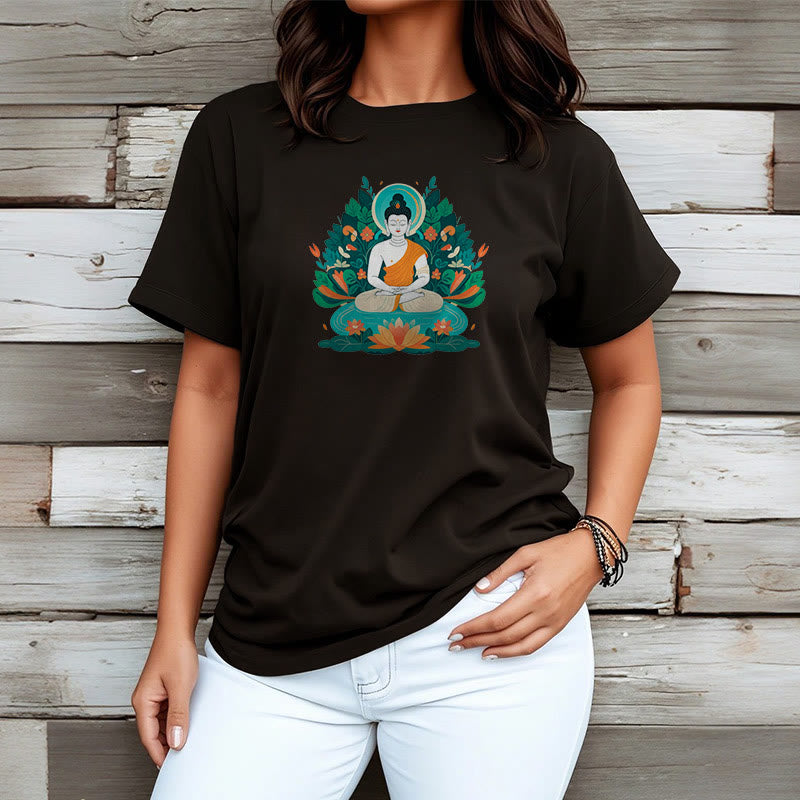 Buddha Stones Trawa Lotos Bodhisattwa Koszulka T-shirt - image 9