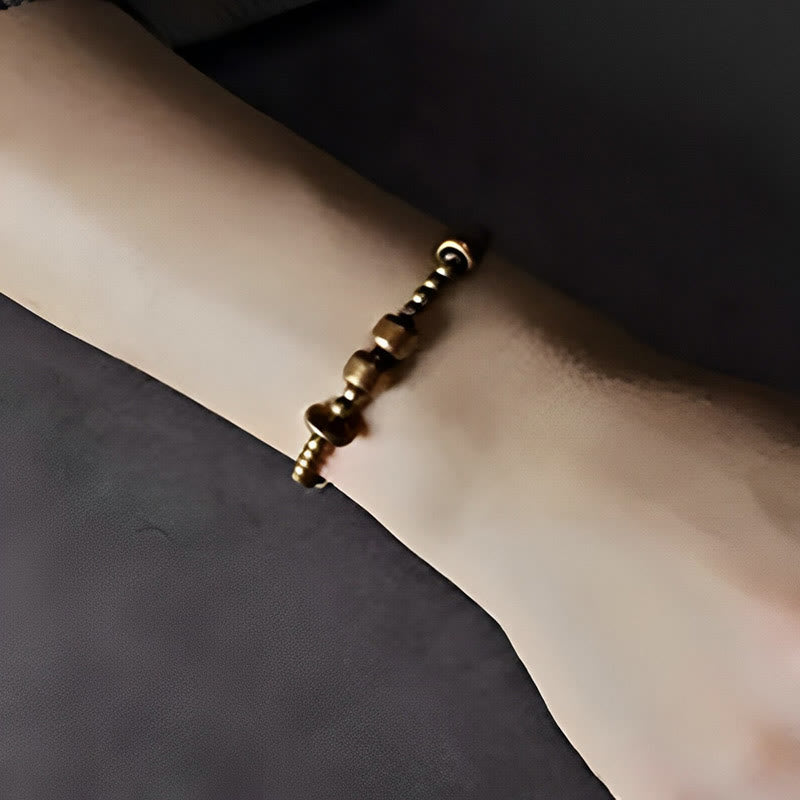 Bransoletka Buddha Stones Vintage Copper Brass Blance Wealth