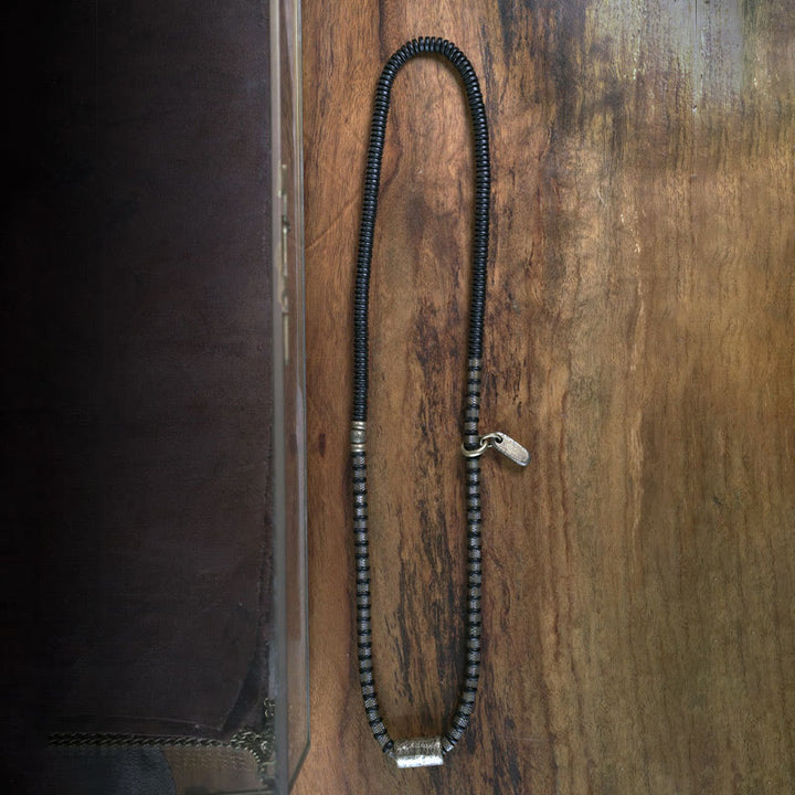 Buddha Stones Uzdrawiające Tybetańskie Koraliki z Hebanu Drewnianego Miedziana Bransoletka Wielowarstwowa