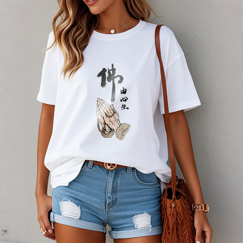 Koszulka z nadrukiem Modlitwa Buddha Stones - image 2