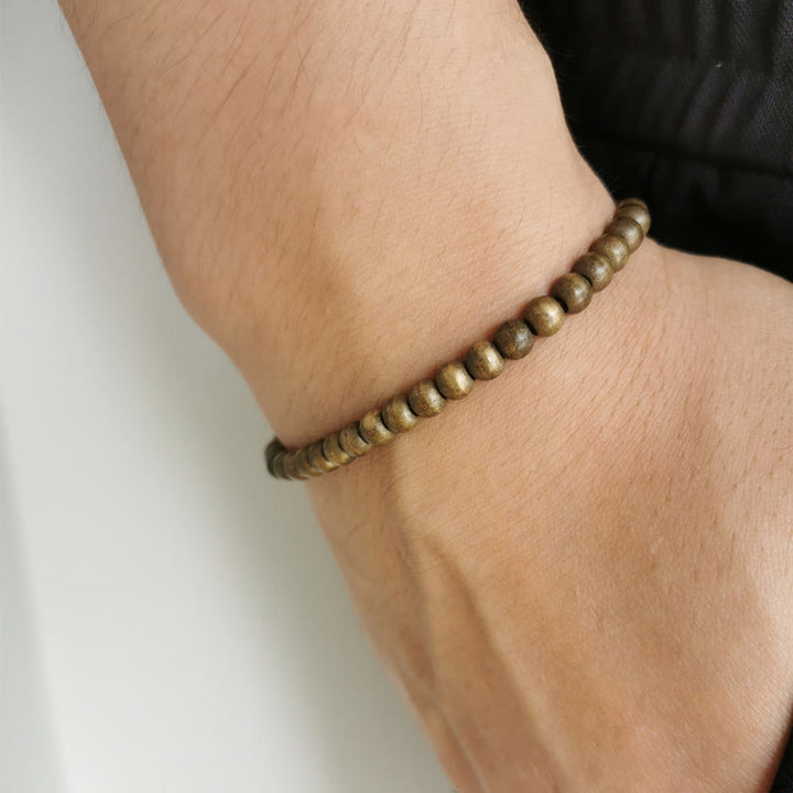 Buddha Stones Mosiądz Koraliki Równowaga Bogactwo Prosta Bransoletka