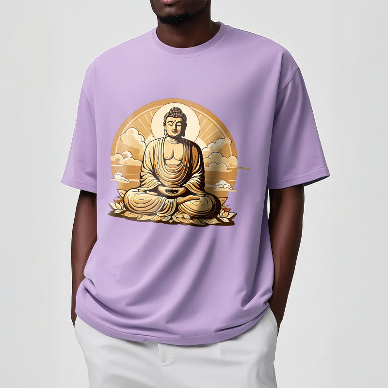 Buddha Stones Słońce Pomyślne Chmury Budda Koszulka T-shirt - image 17