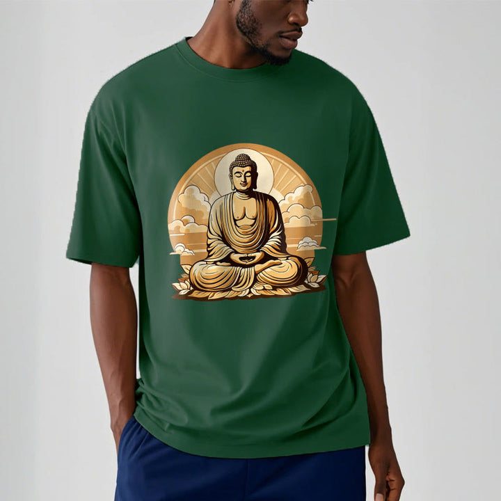 Buddha Stones Słońce Pomyślne Chmury Budda Koszulka T-shirt - image 11