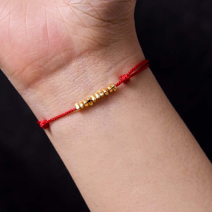 Buddha Stones Ręcznie robione 925 Srebro Sterling Małe kawałki Ochrona Pleciona Ultracienka Bransoletka Lina