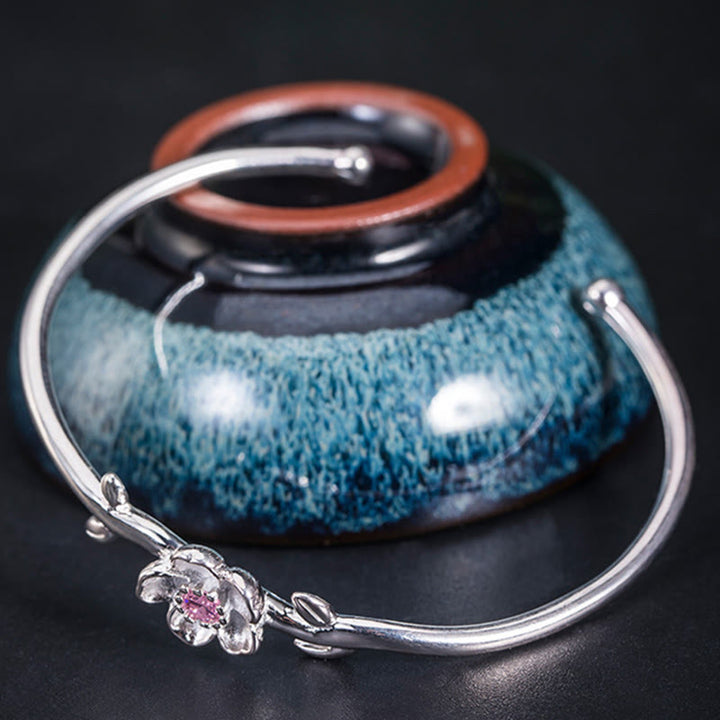 Bransoletka Buddha Stones 925 Srebro Sterlingowe Wiśnia Kwiat Szczęścia Bransoletka - image 7