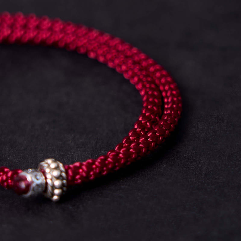 Buddha Stones 925 Srebro Sterling Słonia Bezpieczny i Dobrze Amulet Charm Bransoletka Siła