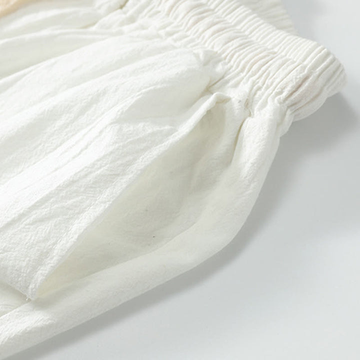 Buddha Stones Casual Jednokolorowe Męskie Proste Szorty Z Kieszeniami Spodenki Bawełniane Spodnie Męskie - image 7