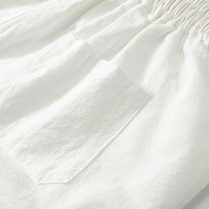 Buddha Stones Casual Jednokolorowe Męskie Proste Szorty Z Kieszeniami Spodenki Bawełniane Spodnie Męskie - image 10