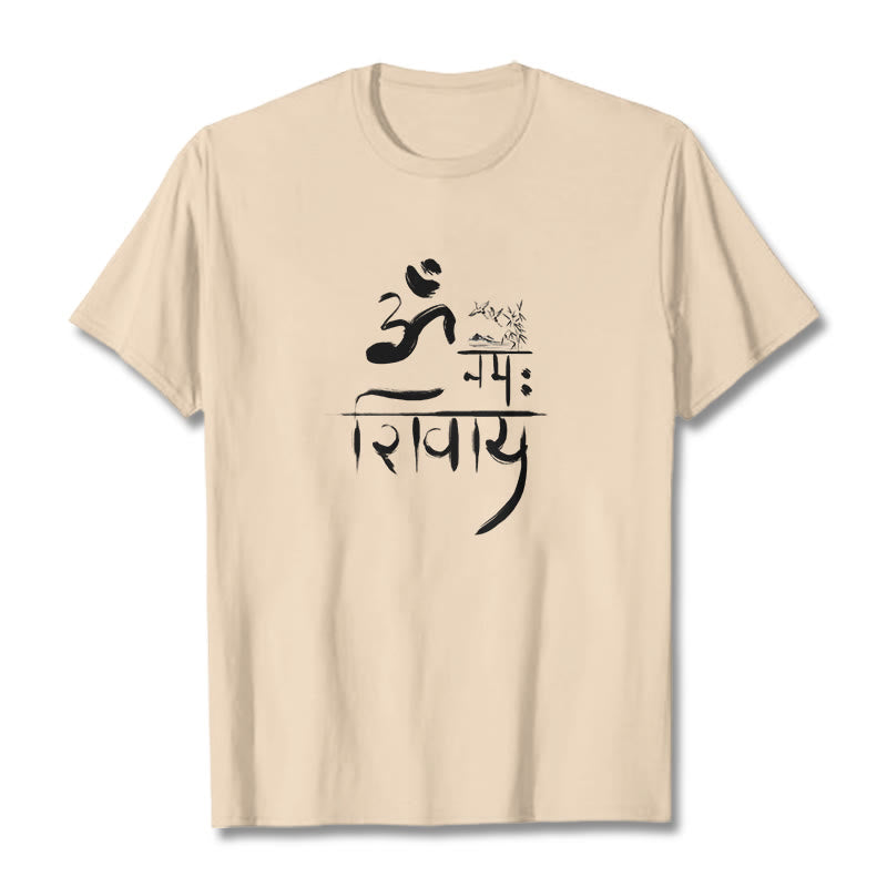 T-shirt z bawełny bambusowej i Buddha Stones OM NAMAH SHIVAYA Crane - For - 2XL - image 18