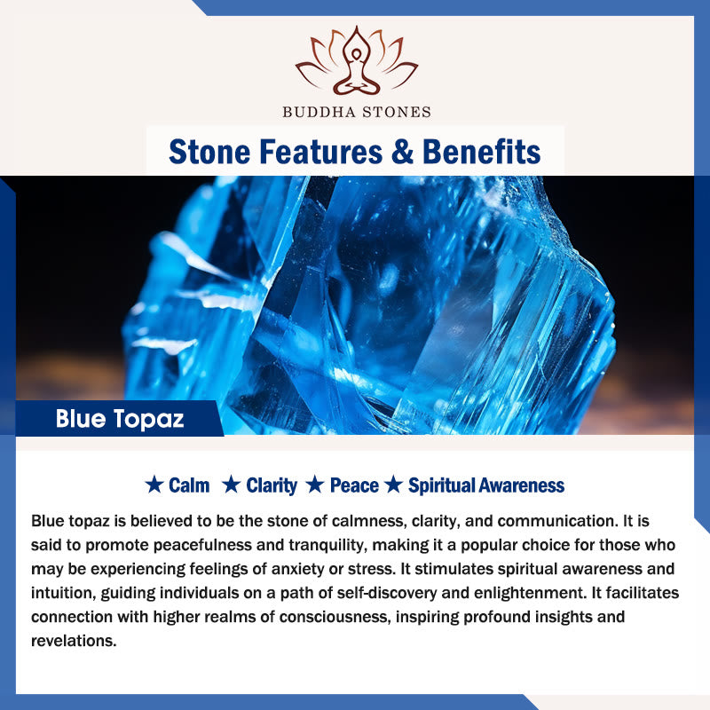Bransoletka Buddha Stones Blue Topaz Clarity