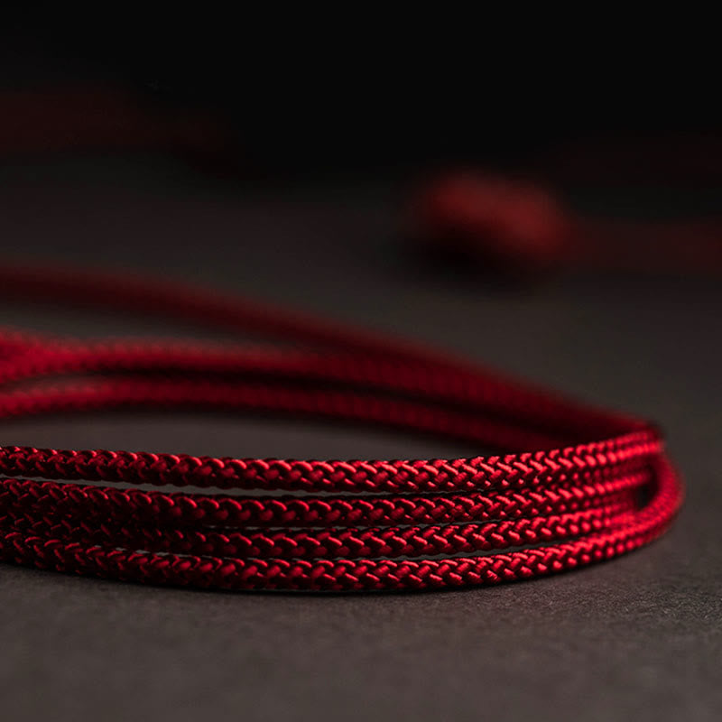 Buddha Stones Naturalny Cynober Chiński Zodiak Tykwa Spokojny Błogosławieństwo Czerwony Sznurek Łańcuch Brzuch