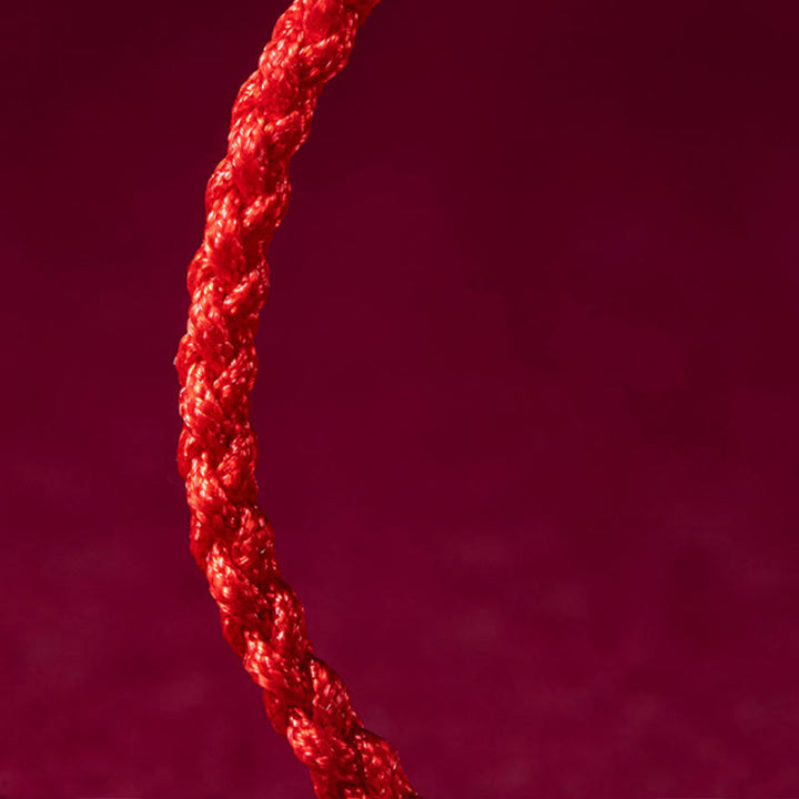 Buddha Stones Naturalny Cynober PiXiu Spokojny Błogosławieństwo Czerwony Sznurek Łańcuszek Brzuchowy