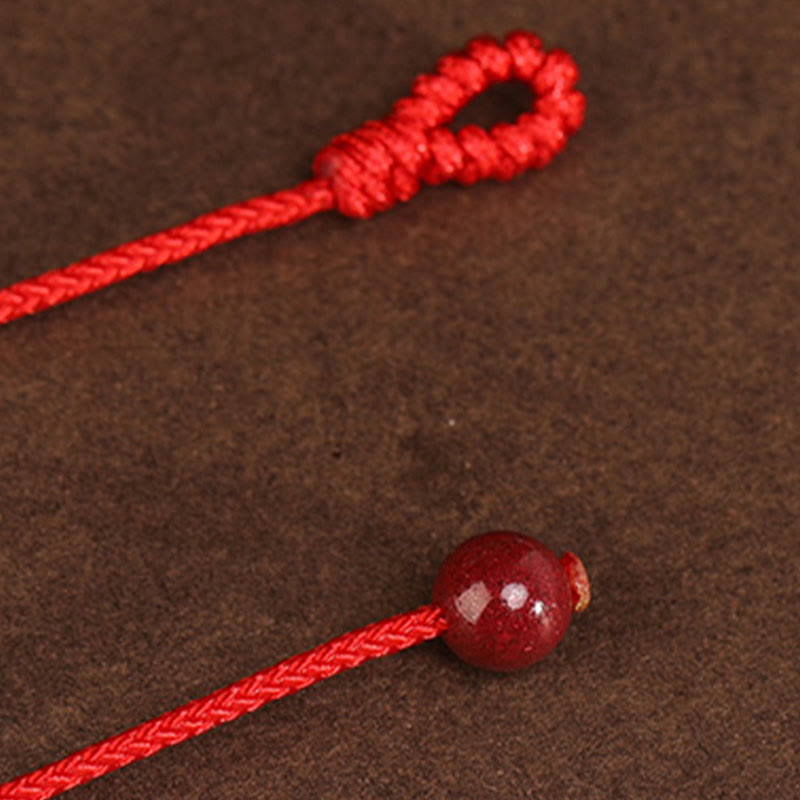 Kamień Buddy 999 Złoty Czerwony Sznurek Łańcuszek Brzuchowy