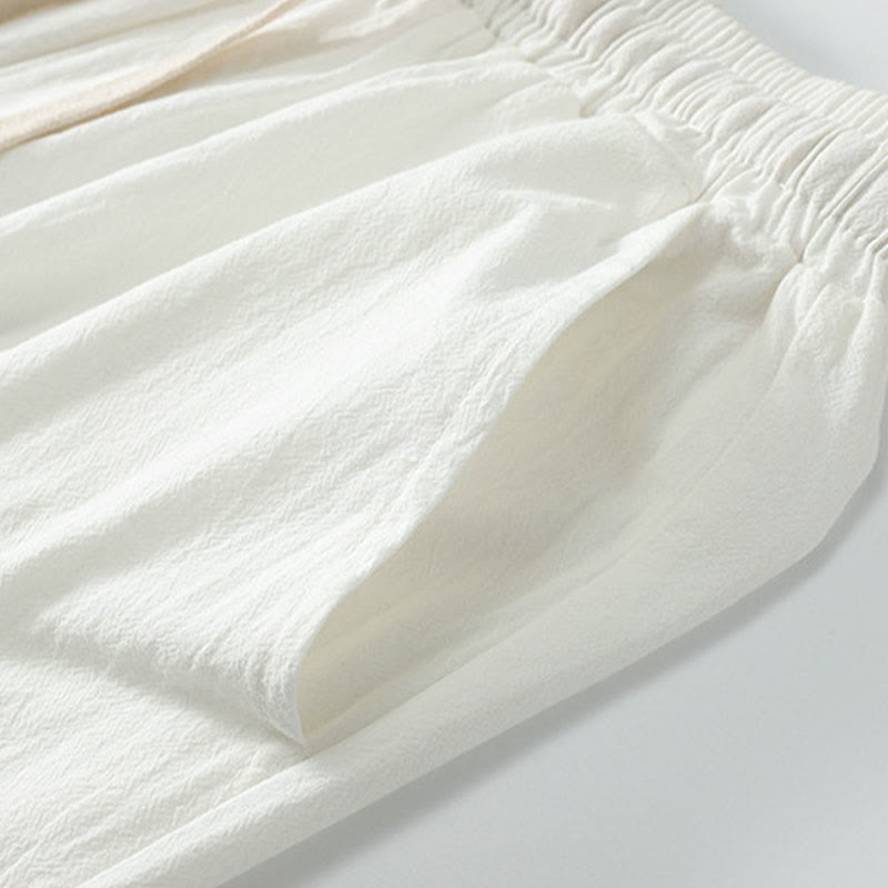 Buddha Stones Kołnierze Krzyżowe Bawełniany Strój Tang Hanfu Top Spodnie Odzież Męski Zestaw - image 21