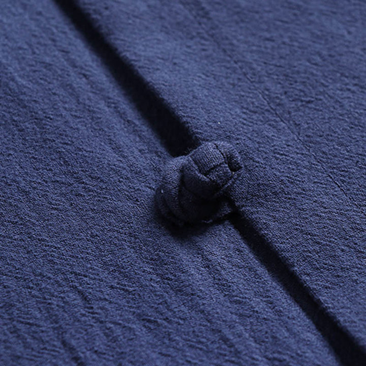 Buddha Stones Trzy Czwarte Krótkie Bloomersy Bawełniane Spodnie Top Odzież Męska Zestaw - image 13