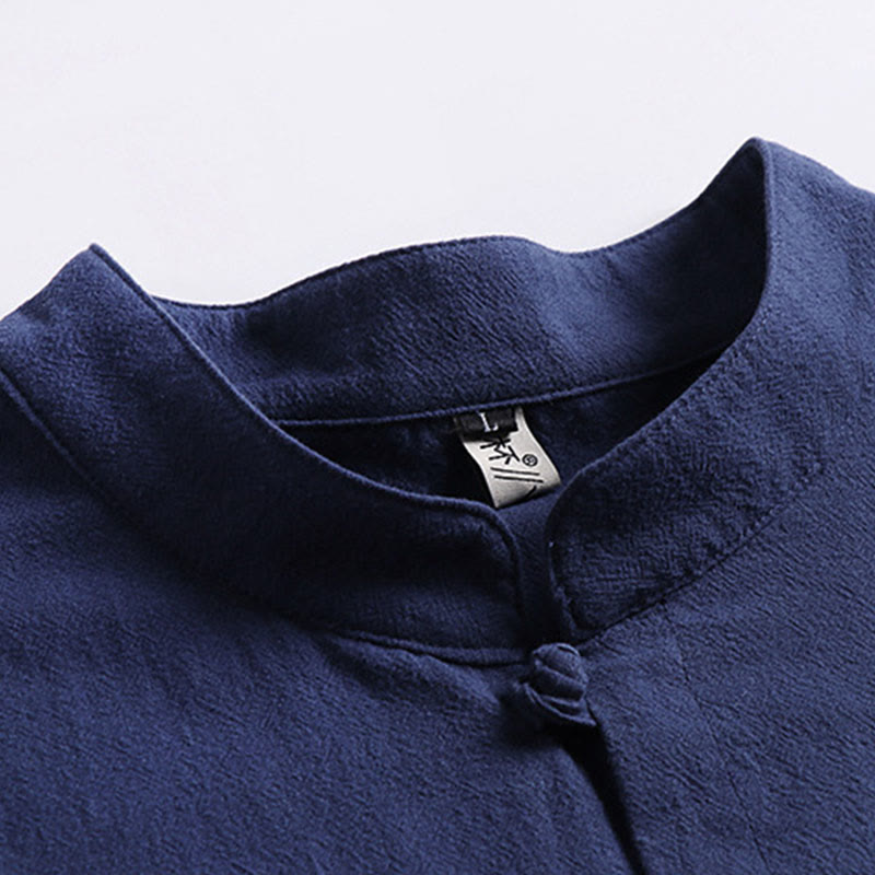 Buddha Stones Trzy Czwarte Krótkie Bloomersy Bawełniane Spodnie Top Odzież Męska Zestaw - image 12