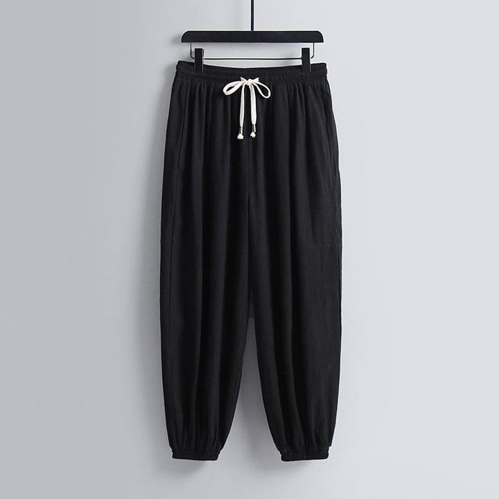 Buddha Stones Trzy Czwarte Krótkie Bloomersy Bawełniane Spodnie Top Odzież Męska Zestaw - image 7