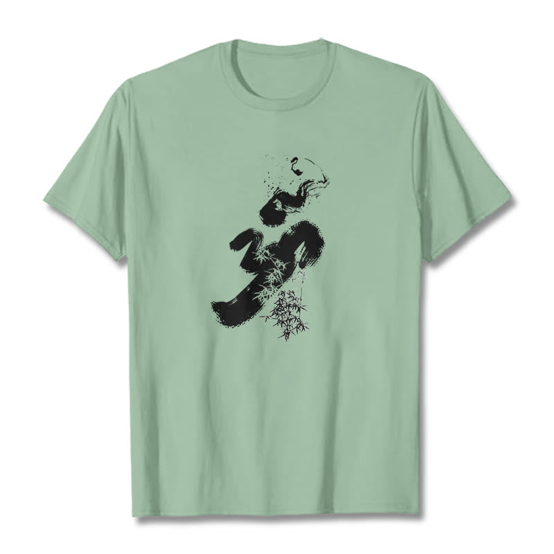 Koszulka z bawełny Buddha Stones OM Bamboo Ink - PaleGreen - 2XL - image 18