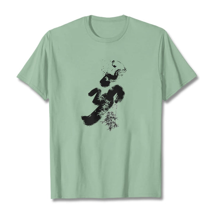 Koszulka z bawełny Buddha Stones OM Bamboo Ink - PaleGreen - 2XL - image 18