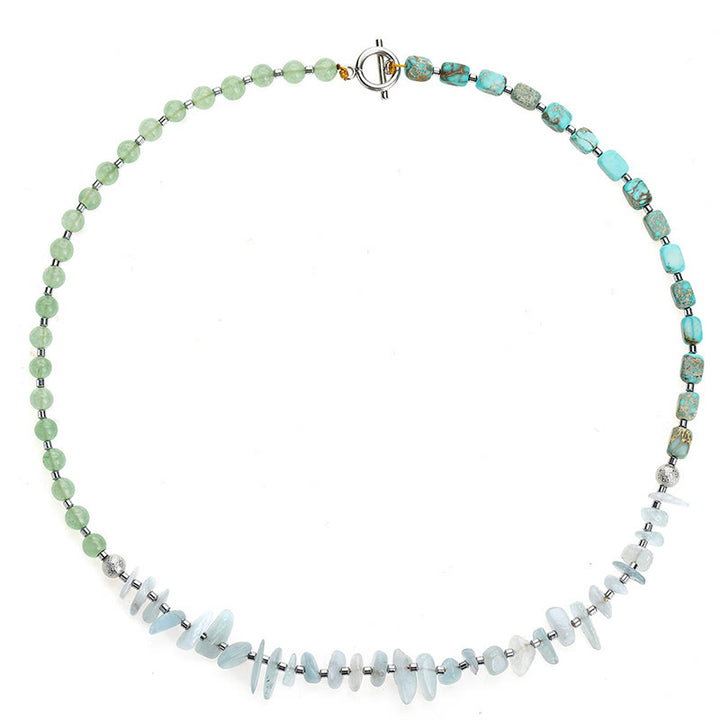 Buddha Stones Zielony Kamień Cesarski Zielony Awenturyn Szczęście Bransoletka Potrójnie Owijana