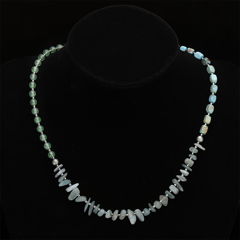 Buddha Stones Zielony Kamień Cesarski Zielony Awenturyn Szczęście Bransoletka Potrójnie Owijana