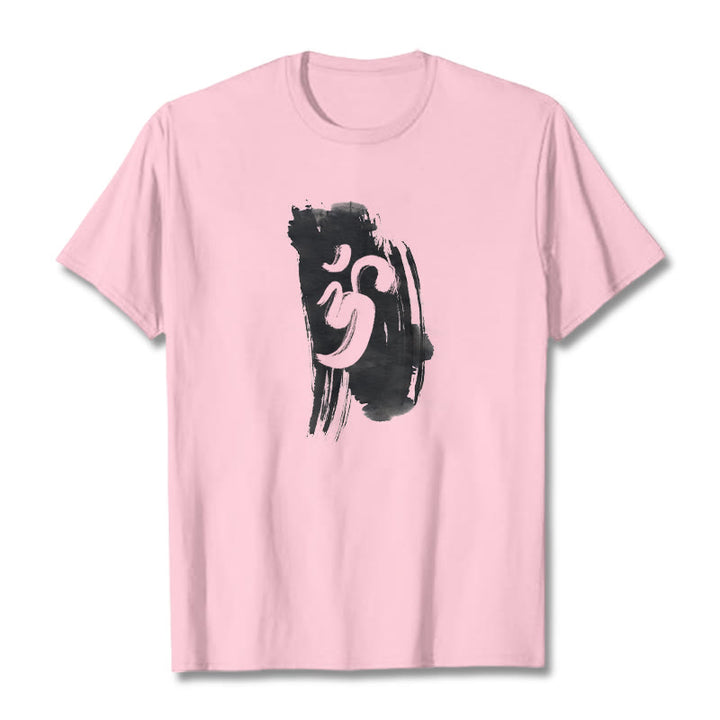 Koszulka z nadrukiem OM Ink z Buddha Stones - Jasnoróżowy - 2XL - image 16