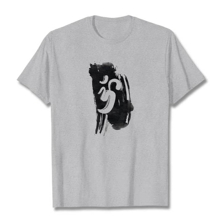 Koszulka z nadrukiem OM Ink z Buddha Stones - Jasnoszary - 2XL - image 20