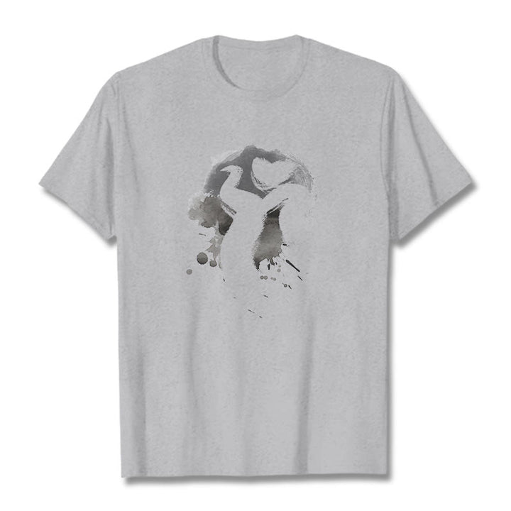 Koszulka z bawełny Buddha Stones OM Swan - Jasnoszary - 2XL - image 20