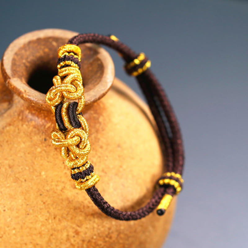 Bransoletka Buddha Stones Red String Saddle Knot Strength