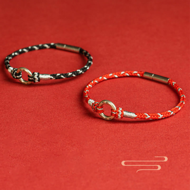 Bransoletka Buddha Stones Red String 925 ze srebra próby 925 Safe Luck