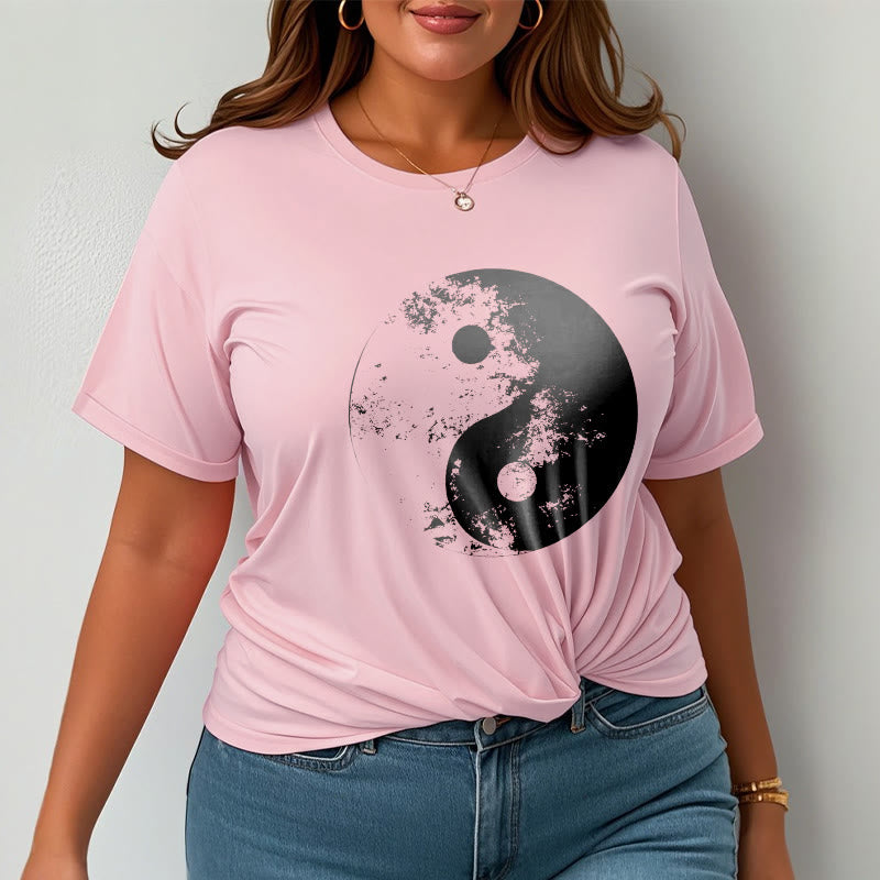 Koszulka z nadrukiem Buddha Stones Yin Yang Tai Chi Wzór Bawełna T-shirt - image 20