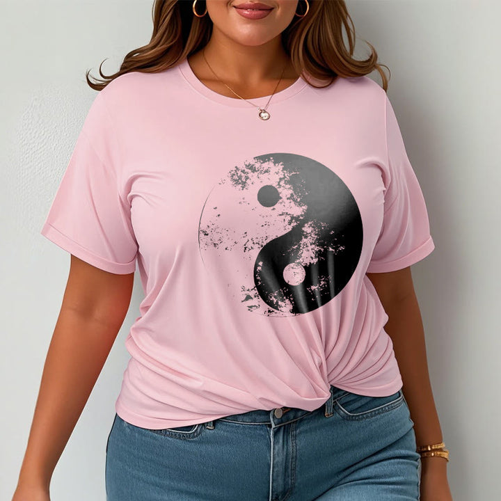 Koszulka z nadrukiem Buddha Stones Yin Yang Tai Chi Wzór Bawełna T-shirt - image 20