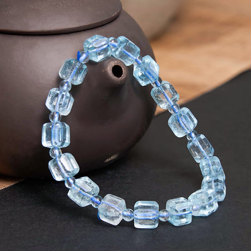 Bransoletka Buddha Stones Blue Topaz Clarity