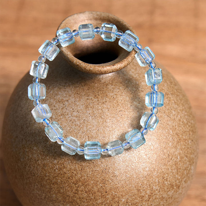 Bransoletka Buddha Stones Blue Topaz Clarity