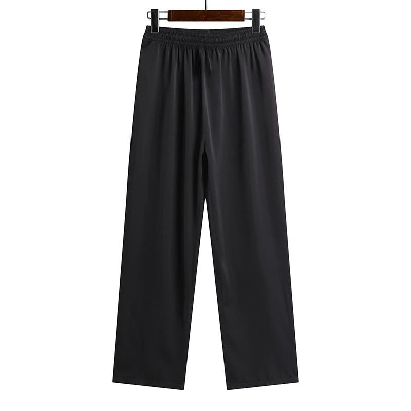 Buddha Stones Kwiat Brzoskwiniowy Strój Tang Hanfu Tradycyjny Mundur Krótki Rękaw Top Spodnie Odzież Męski Zestaw