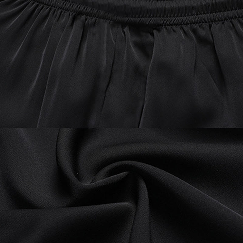 Buddha Stones Kwiat Brzoskwiniowy Strój Tang Hanfu Tradycyjny Mundur Krótki Rękaw Top Spodnie Odzież Męski Zestaw