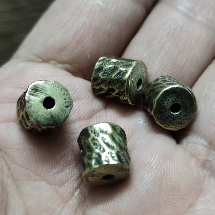 Bransoletka szczęścia z motywem krateru meteorytu z miedzi i Buddha Stones