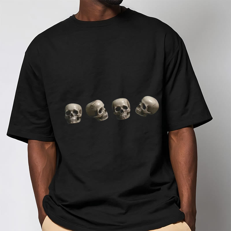 Buddha Stones Tybetańskie Władca Trupów Las Czaszki Wzór Koszulka T-shirt - image 2