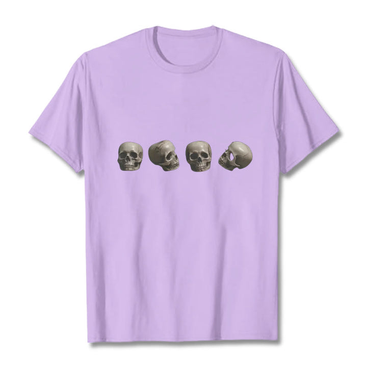 Buddha Stones Tybetańskie Władca Trupów Las Czaszki Wzór Koszulka T-shirt - Śliwka - 2XL - image 18