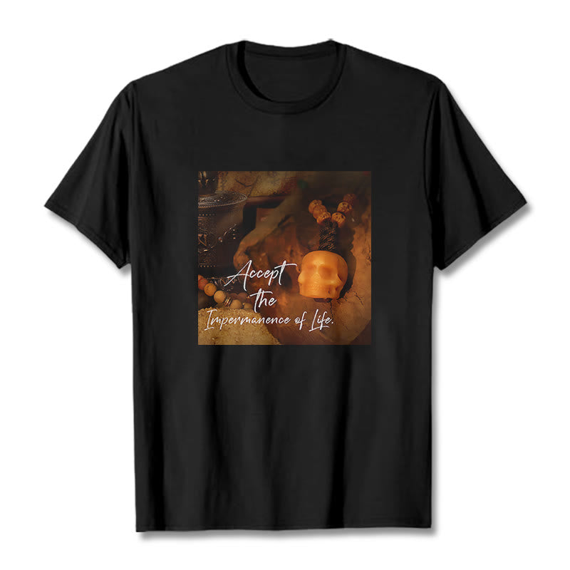 Buddha Stones Akceptują Nietrwałość Życia Koszulka T-shirt Władca Lasu Trupów