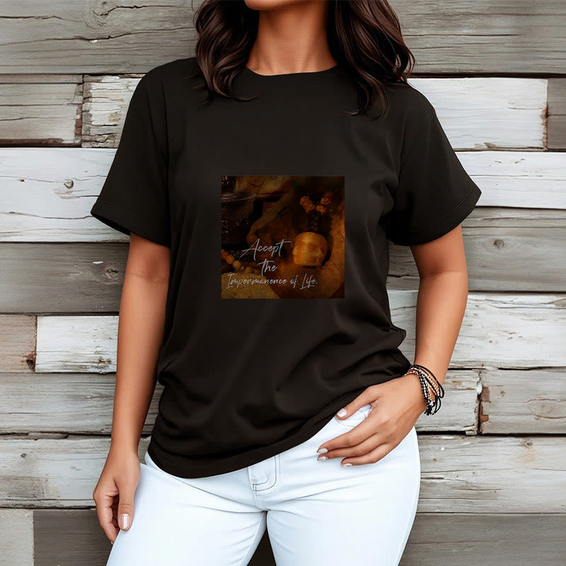 Buddha Stones Akceptują Nietrwałość Życia Koszulka T-shirt Władca Lasu Trupów