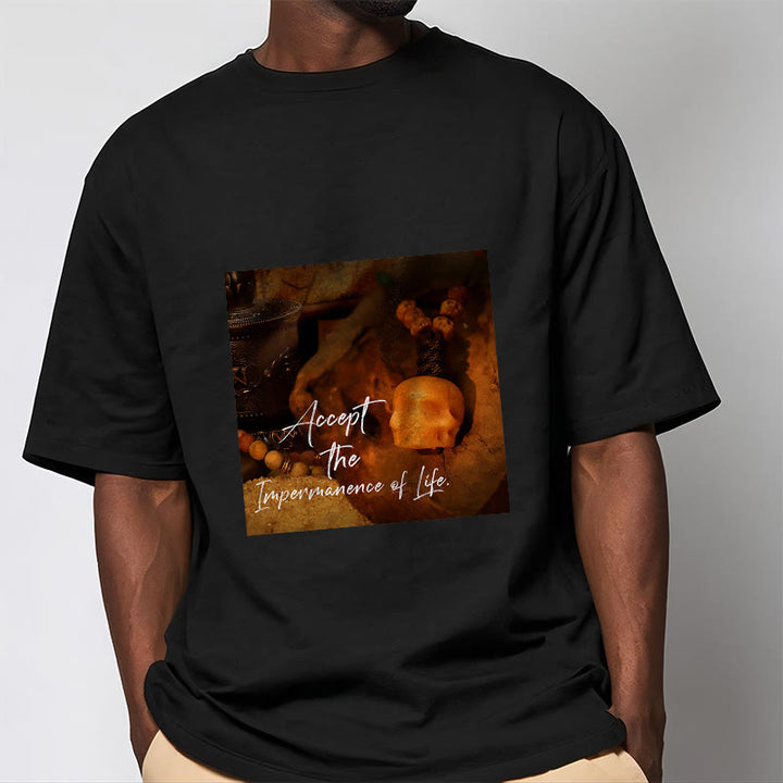 Buddha Stones Akceptują Nietrwałość Życia Koszulka T-shirt Władca Lasu Trupów