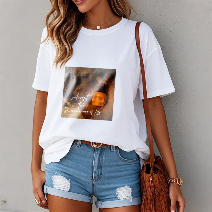 Buddha Stones Akceptują Nietrwałość Życia Koszulka T-shirt Władca Lasu Trupów