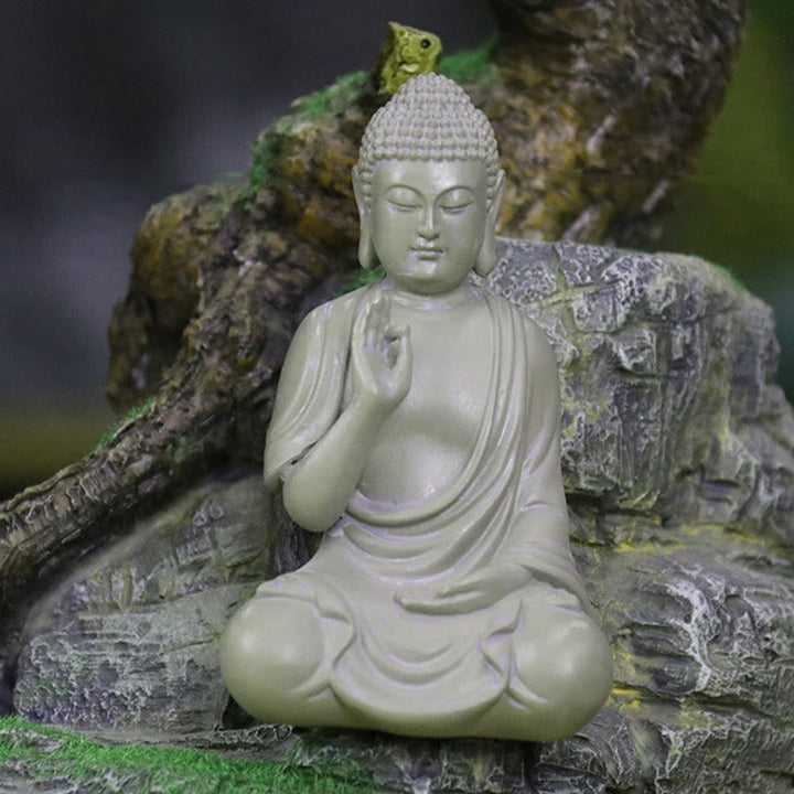 Buddha Stones Mała Medytacja Modlitwa Żywica Statua Buddy Współczucie Dekoracja Biurka Domowego