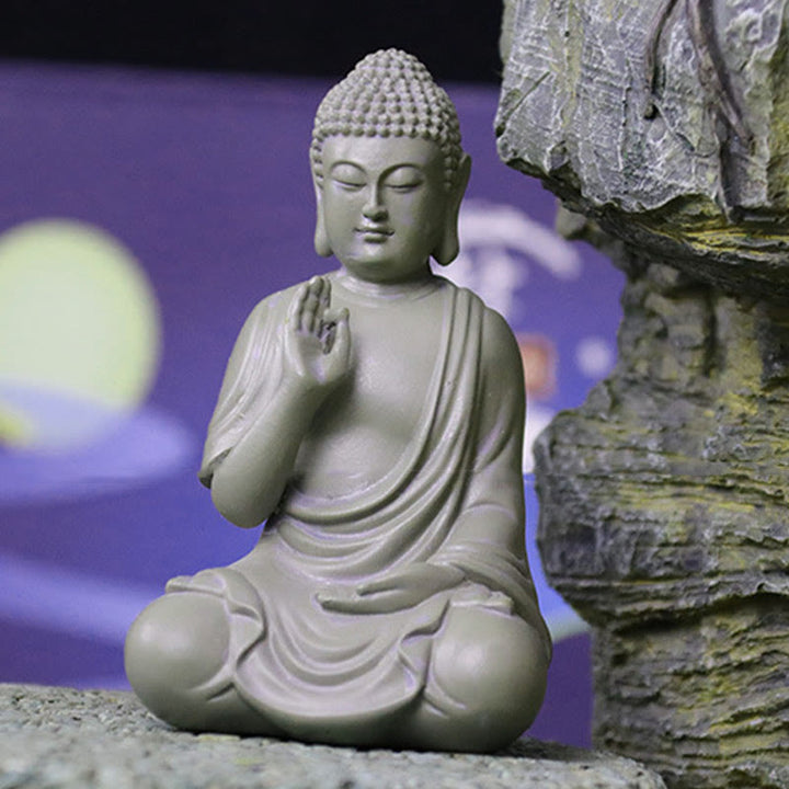 Buddha Stones Mała Medytacja Modlitwa Żywica Statua Buddy Współczucie Dekoracja Biurka Domowego