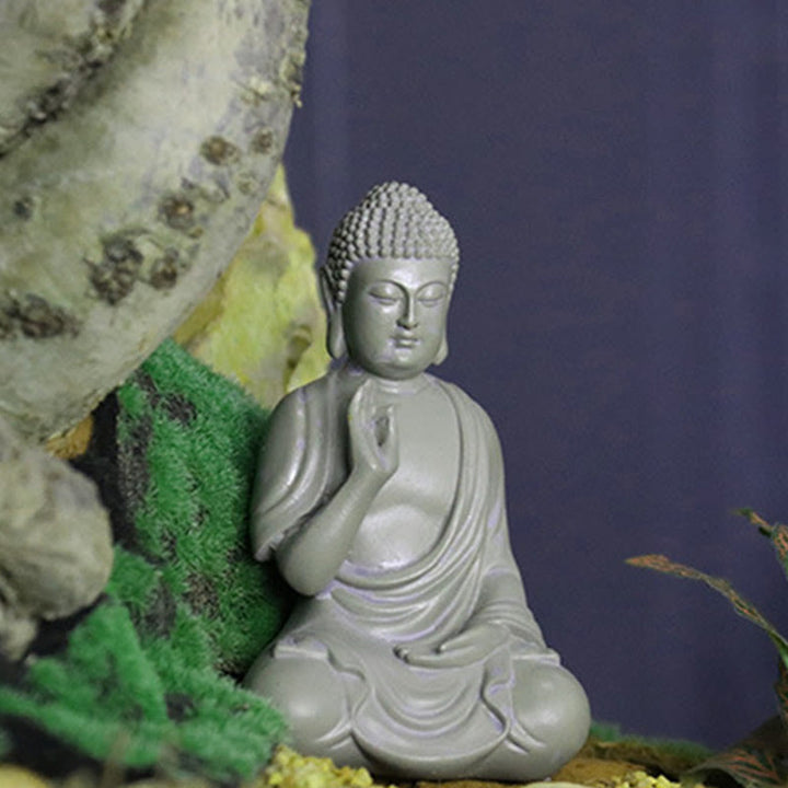 Buddha Stones Mała Medytacja Modlitwa Żywica Statua Buddy Współczucie Dekoracja Biurka Domowego