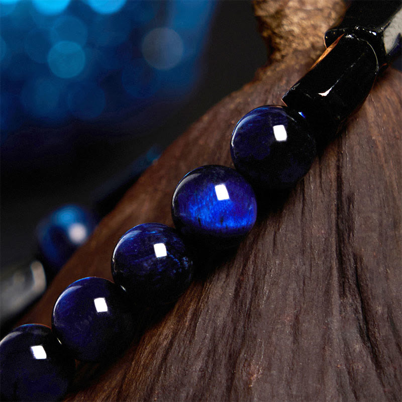 Bransoletka Buddha Stones Blue Tiger Eye Black Tourmaline Strength