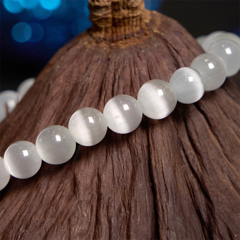 Bransoletka wspierająca Buddha Stones Chrysoberyl Cat's Eye Pink Flowers